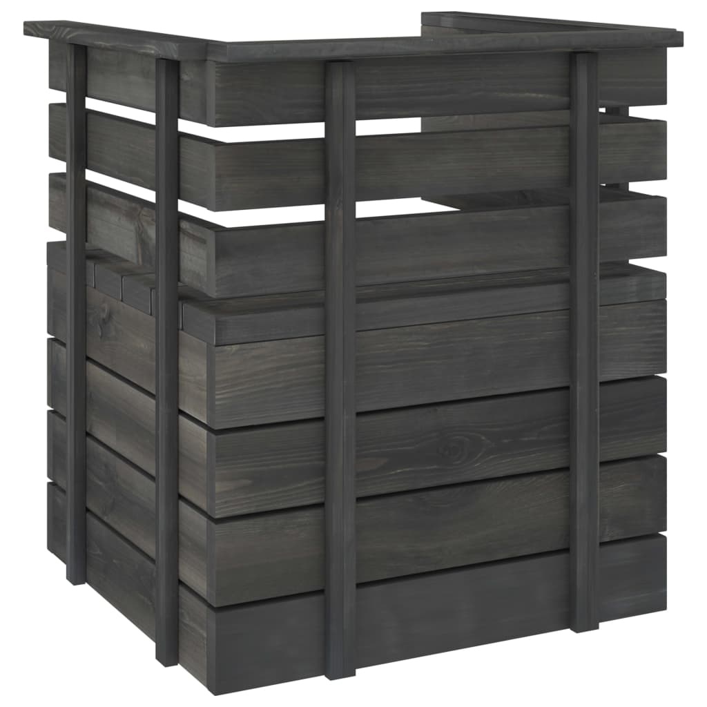 VidaXL 6-delige Loungeset pallet massief grenenhout donkergrijs