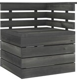 VidaXL 6-delige Loungeset pallet massief grenenhout donkergrijs