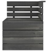 VidaXL 6-delige Loungeset pallet massief grenenhout donkergrijs