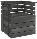 VidaXL 5-delige Loungeset pallet massief grenenhout donkergrijs