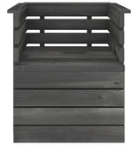 VidaXL 5-delige Loungeset pallet massief grenenhout donkergrijs