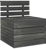 VidaXL 5-delige Loungeset pallet massief grenenhout donkergrijs