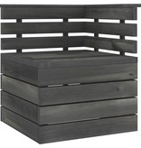 VidaXL 5-delige Loungeset pallet massief grenenhout donkergrijs