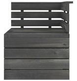 VidaXL 5-delige Loungeset pallet massief grenenhout donkergrijs