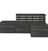 VidaXL 4-delige Loungeset pallet massief grenenhout donkergrijs