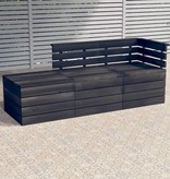 VidaXL 3-delige Loungeset pallet massief grenenhout donkergrijs