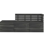 VidaXL 3-delige Loungeset pallet massief grenenhout donkergrijs