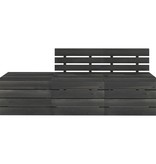 VidaXL 3-delige Loungeset pallet massief grenenhout donkergrijs