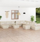 VidaXL 12-delige Loungeset pallet geïmpregneerd vurenhout