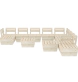 VidaXL 12-delige Loungeset pallet geïmpregneerd vurenhout