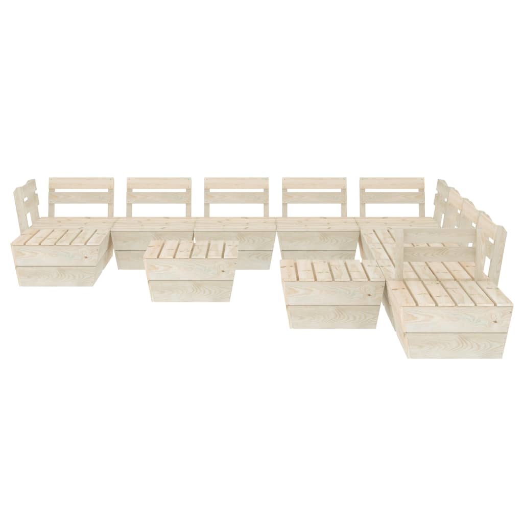 VidaXL 12-delige Loungeset pallet geïmpregneerd vurenhout