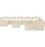 VidaXL 11-delige Loungeset pallet geïmpregneerd vurenhout