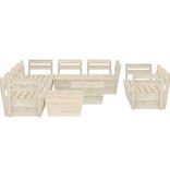 VidaXL 10-delige Loungeset pallet geïmpregneerd vurenhout