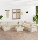 VidaXL 9-delige Loungeset pallet geïmpregneerd vurenhout