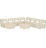 VidaXL 9-delige Loungeset pallet geïmpregneerd vurenhout