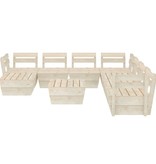 VidaXL 9-delige Loungeset pallet geïmpregneerd vurenhout