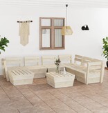 VidaXL 8-delige Loungeset pallet geïmpregneerd vurenhout