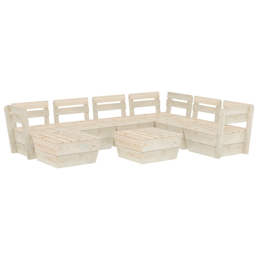 VidaXL 8-delige Loungeset pallet geïmpregneerd vurenhout