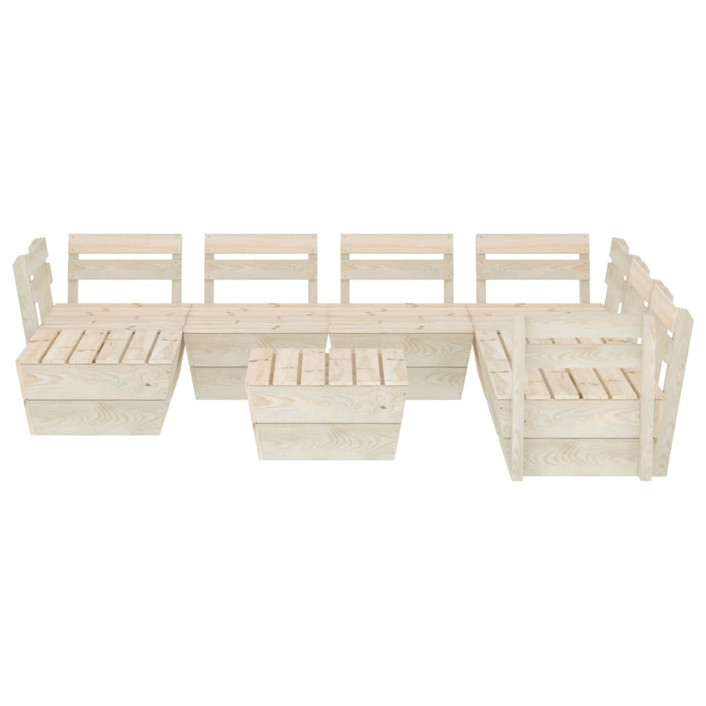 VidaXL 8-delige Loungeset pallet geïmpregneerd vurenhout