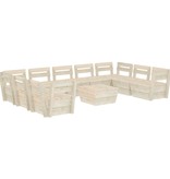 VidaXL 12-delige Loungeset pallet geïmpregneerd vurenhout