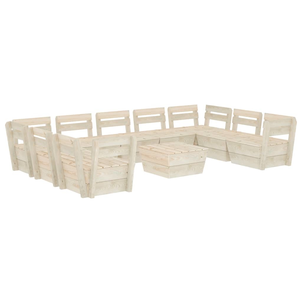VidaXL 12-delige Loungeset pallet geïmpregneerd vurenhout