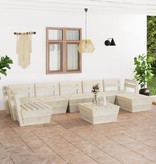 VidaXL 8-delige Loungeset pallet geïmpregneerd vurenhout
