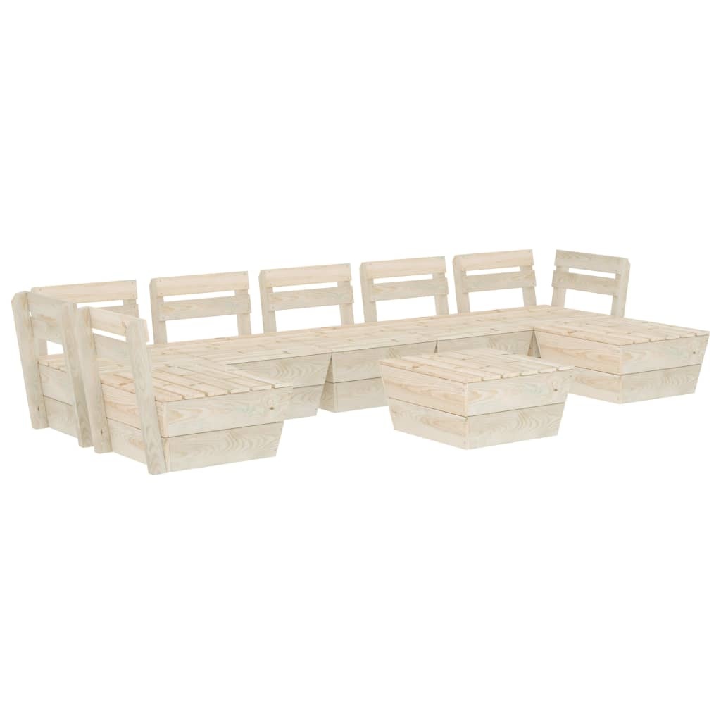 VidaXL 8-delige Loungeset pallet geïmpregneerd vurenhout