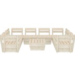 VidaXL 9-delige Loungeset pallet geïmpregneerd vurenhout