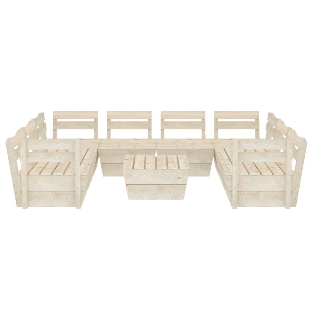 VidaXL 9-delige Loungeset pallet geïmpregneerd vurenhout
