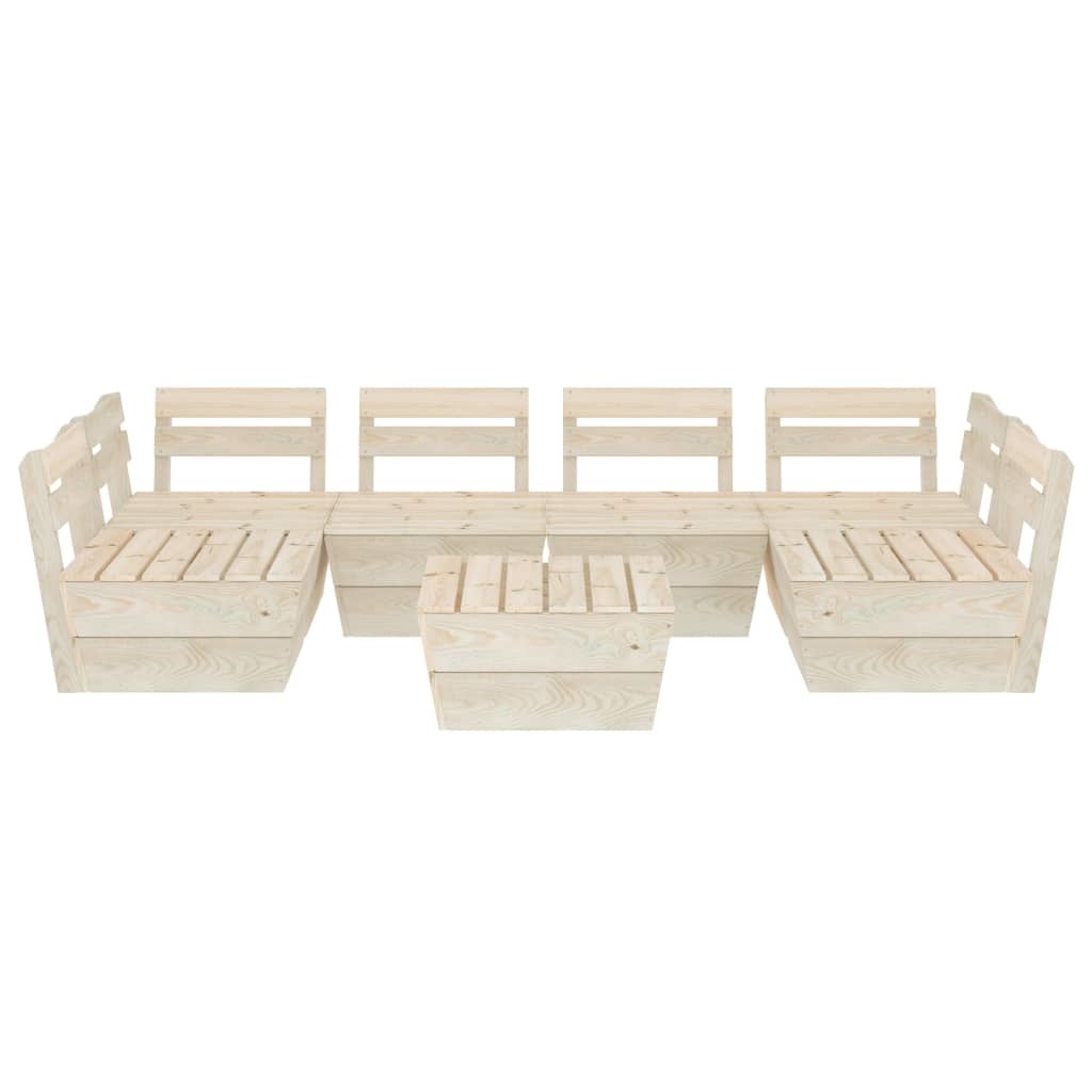 VidaXL 7-delige Loungeset pallet geïmpregneerd vurenhout