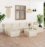 VidaXL 7-delige Loungeset pallet geïmpregneerd vurenhout