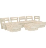 VidaXL 7-delige Loungeset pallet geïmpregneerd vurenhout