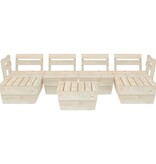VidaXL 7-delige Loungeset pallet geïmpregneerd vurenhout