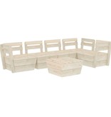 VidaXL 6-delige Loungeset pallet geïmpregneerd vurenhout