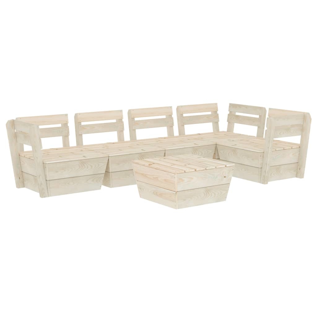 VidaXL 6-delige Loungeset pallet geïmpregneerd vurenhout