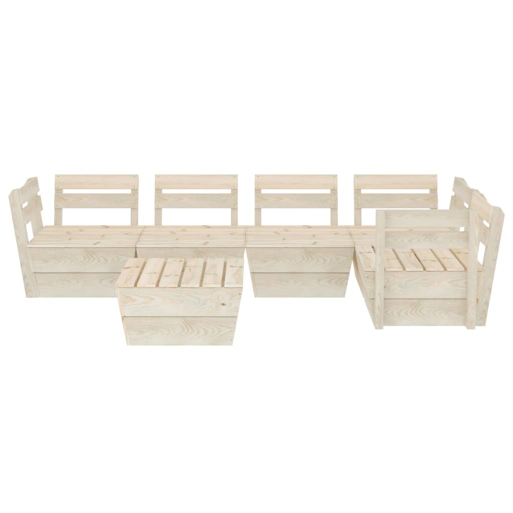 VidaXL 6-delige Loungeset pallet geïmpregneerd vurenhout