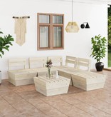 VidaXL 6-delige Loungeset pallet geïmpregneerd vurenhout
