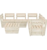 VidaXL 6-delige Loungeset pallet geïmpregneerd vurenhout