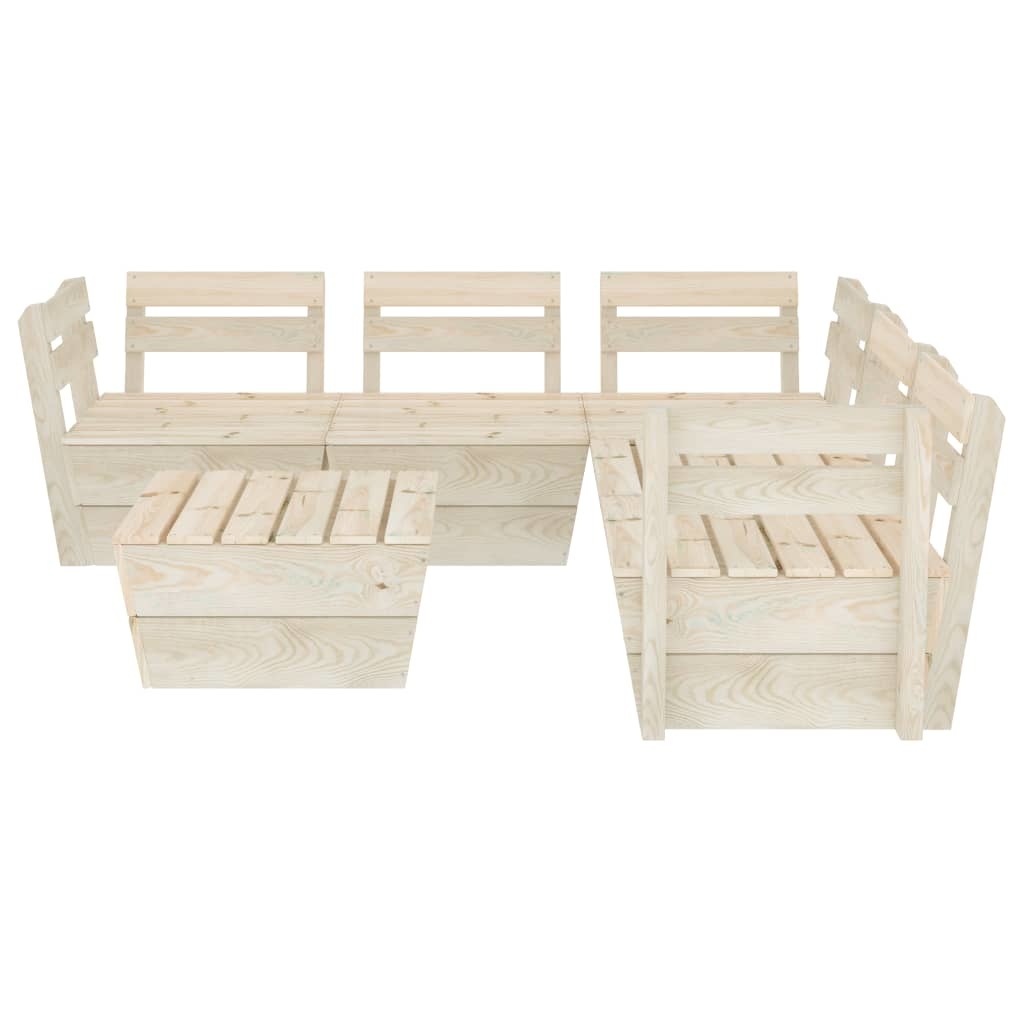 VidaXL 6-delige Loungeset pallet geïmpregneerd vurenhout