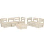 VidaXL 6-delige Loungeset pallet geïmpregneerd vurenhout