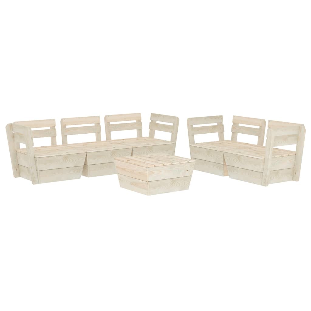 VidaXL 6-delige Loungeset pallet geïmpregneerd vurenhout