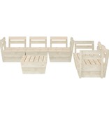 VidaXL 6-delige Loungeset pallet geïmpregneerd vurenhout