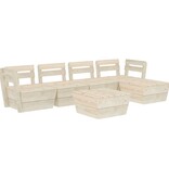 VidaXL 6-delige Loungeset pallet geïmpregneerd vurenhout