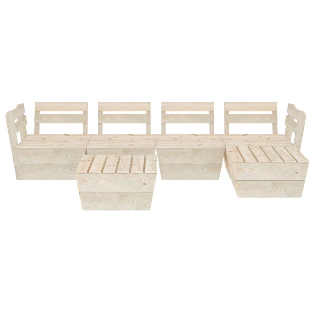 VidaXL 6-delige Loungeset pallet geïmpregneerd vurenhout