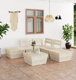 VidaXL 6-delige Loungeset pallet geïmpregneerd vurenhout