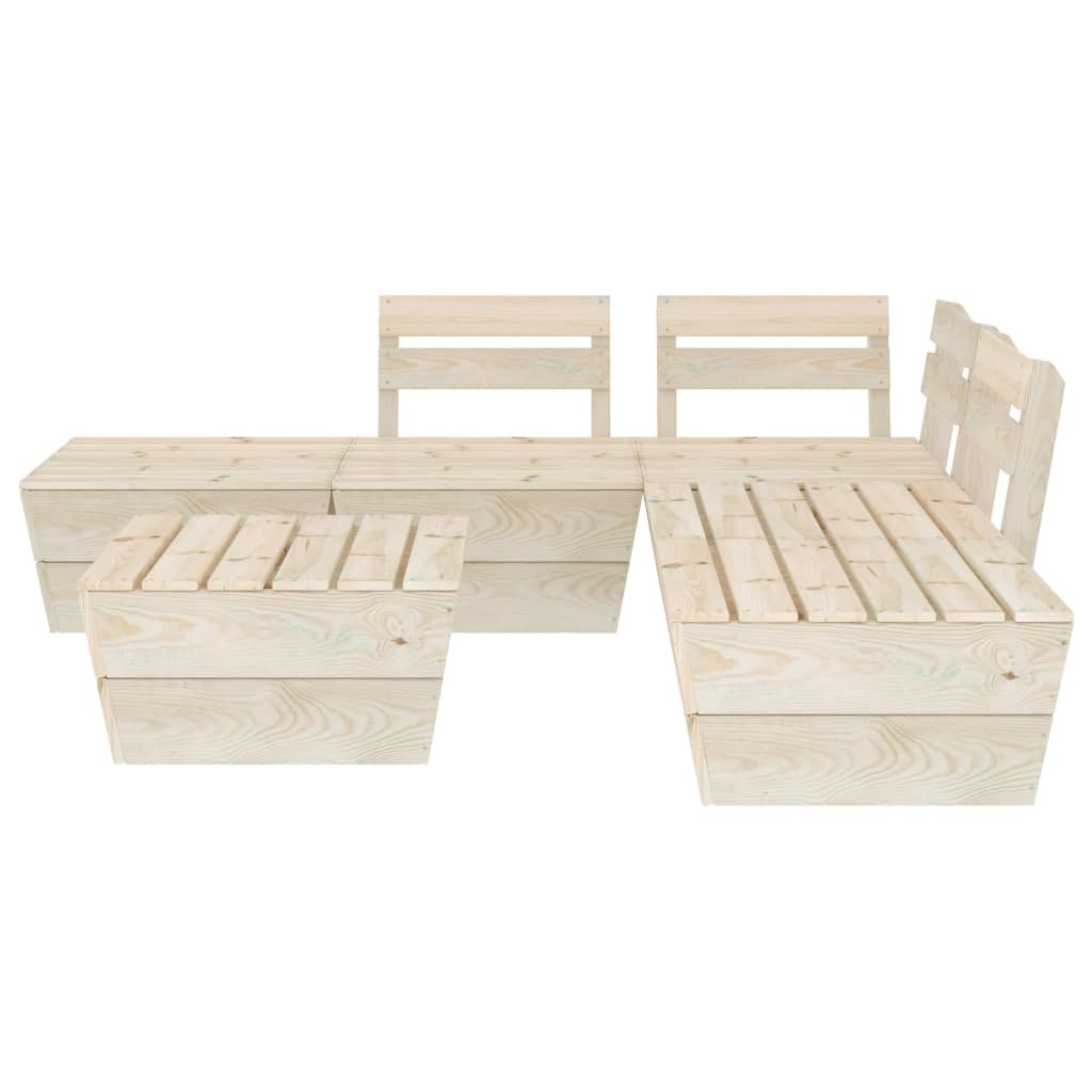VidaXL 6-delige Loungeset pallet geïmpregneerd vurenhout