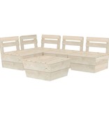 VidaXL 5-delige Loungeset pallet geïmpregneerd vurenhout