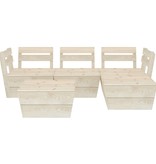 VidaXL 5-delige Loungeset pallet geïmpregneerd vurenhout