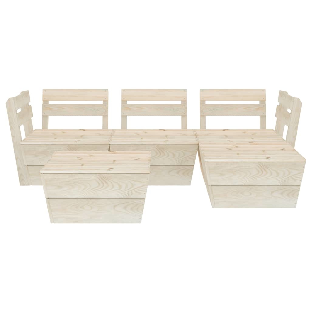 VidaXL 5-delige Loungeset pallet geïmpregneerd vurenhout