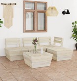 VidaXL 5-delige Loungeset pallet geïmpregneerd vurenhout